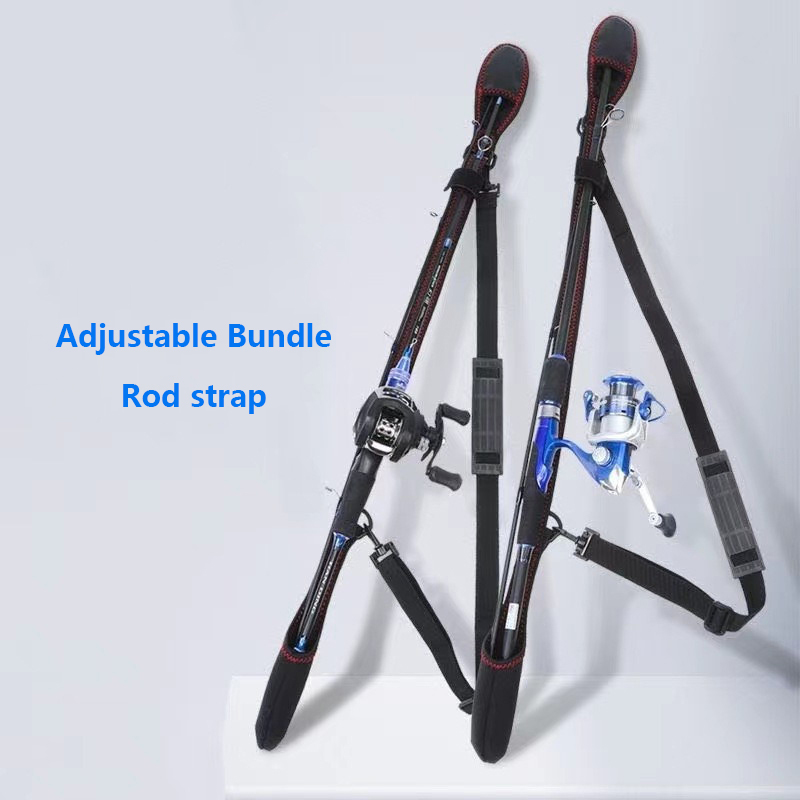 Fishing Rod Fly - 新しい釣り竿保護シースケースフライフィッシングロッドカバーポールバッグホルダーベルトストラップラップポータブルツールアクセサリー
