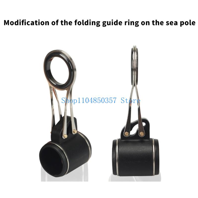 Fishing Rod Tip Replacement - 釣り竿先端ガイド折りたたみ式耐摩耗性アイリング伸縮式ステンレス鋼ガイドリング釣り道具アクセサリー