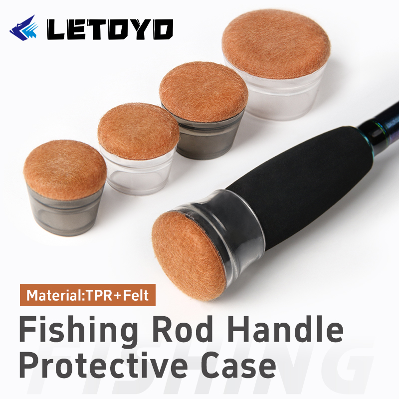 Fishing Rod Case - LETOYO フェルト ボトムプロテクター ハンドル 保護ケース シリコン