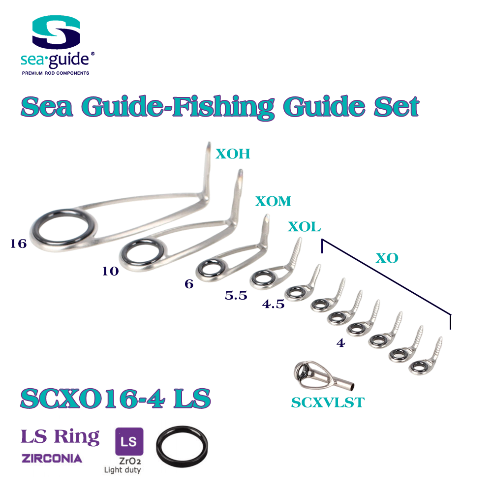 Fishing Rod Surf - シーガイド シングルフットフィッシングガイド XOLSセット ステンレススチールフレーム ジルコニアリング スピニングフィッシングロッドビルダー