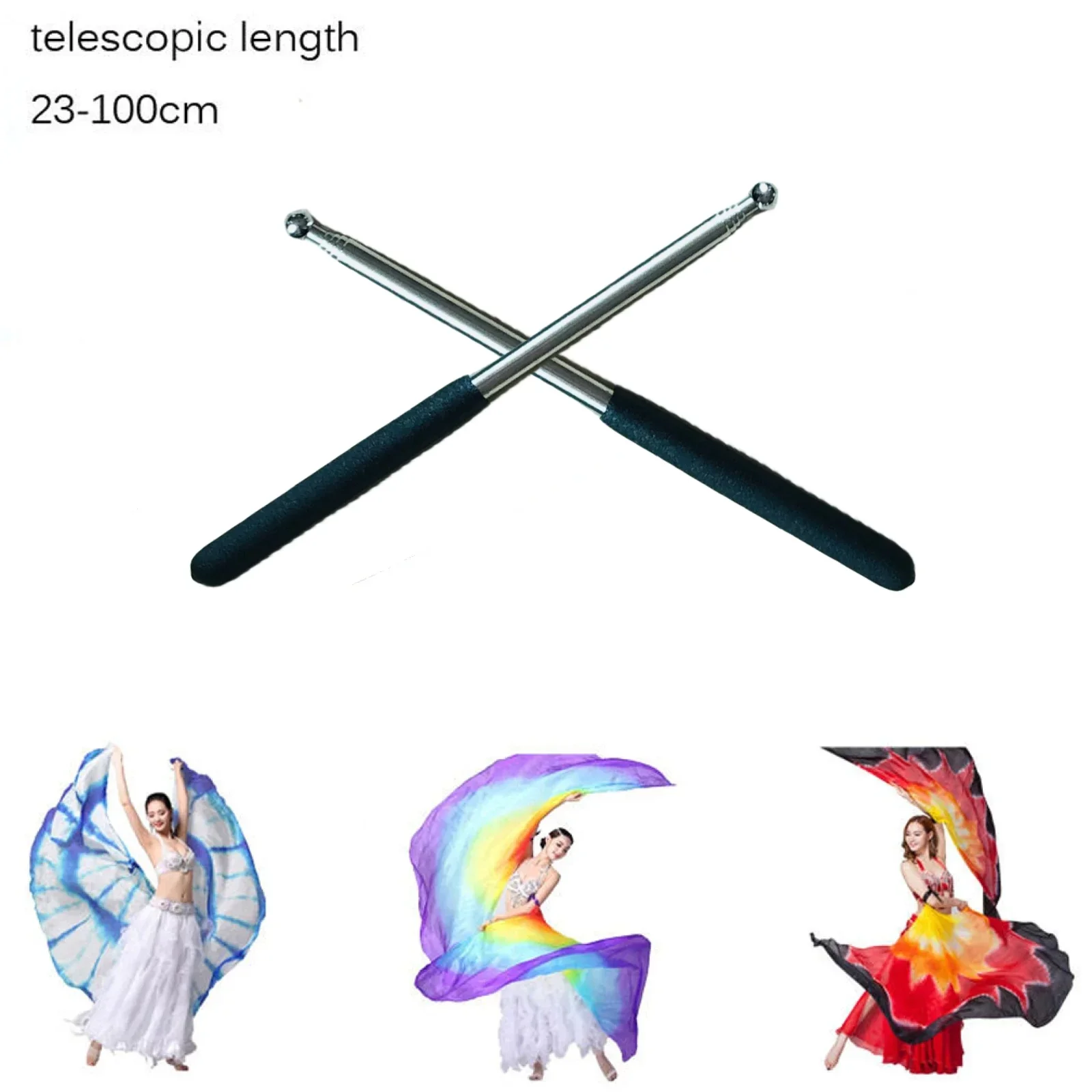 Fishing Rod Telescopic - ベリーダンス伸縮ロッド、ベリーダンスアクセサリー、egyptian iswings、スタンドスチールスティック、egypt
