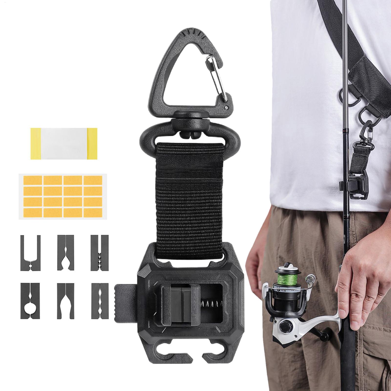 Fishing Rod Surf - ウェアラブル釣り竿クリップホルダー ポータブルポール 調節可能なストラップ 軽量スタンド ピア旅行 サーフビーチ