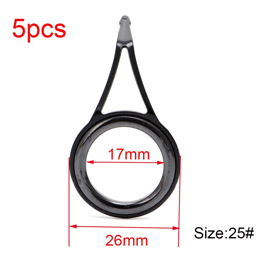 Fishing Rod Guide Replacement - 楕円形3mm-23mm内径ステンレス鋼製釣り竿ガイドチップ修理キットタックルボックスアクセサリーアイセラミックリング