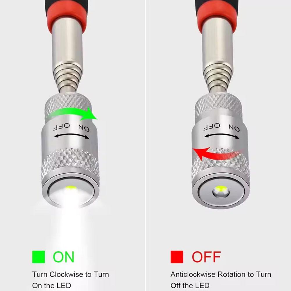 伸縮式磁気ペン LEDライト付き 拡張可能なピックアップロッ - Fishing Rod Travel のレビューと価格