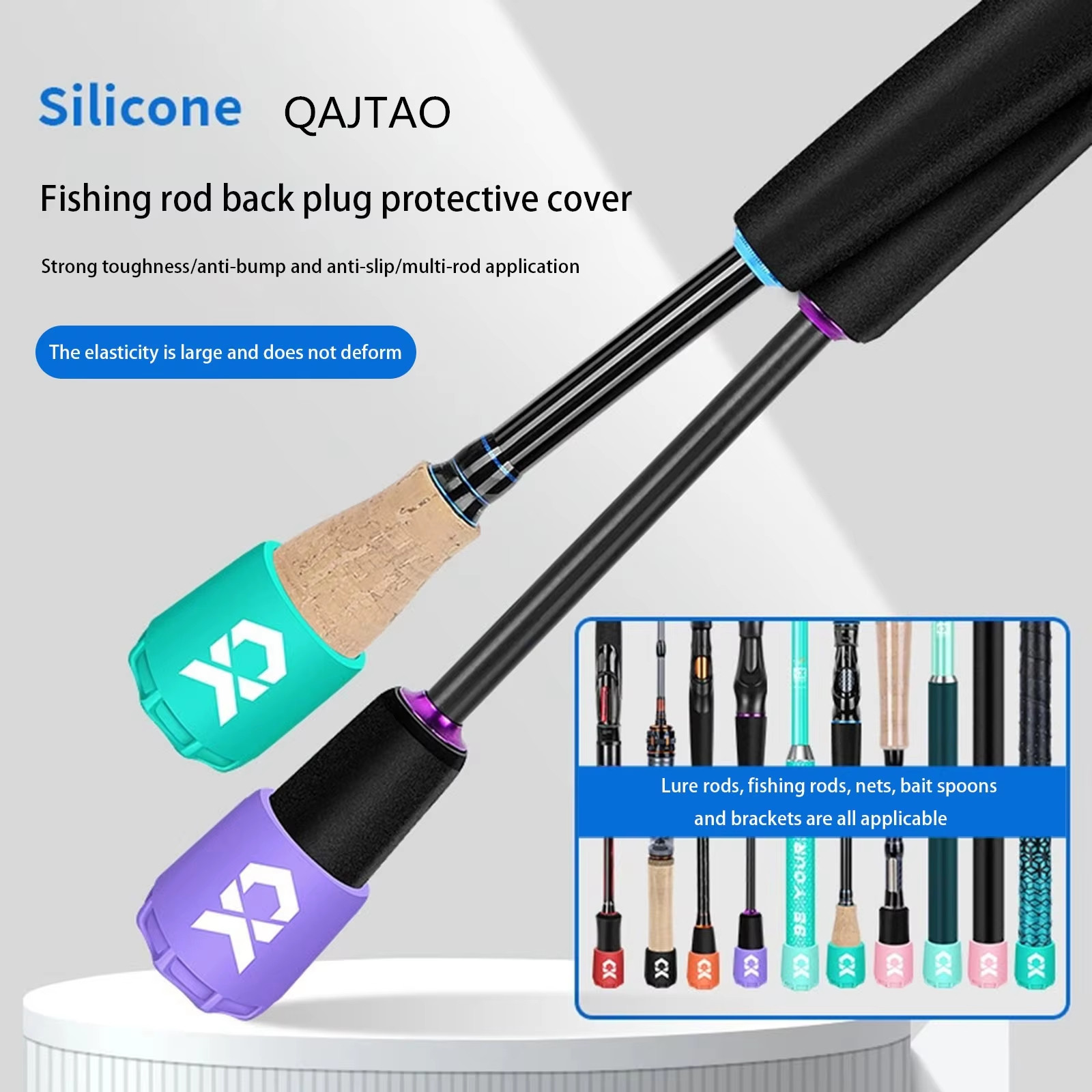 シリコーン釣竿エンドキャッププロテクター軽量耐久性のある釣竿 - Fishing Rod Case のレビューと価格