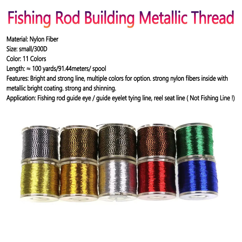 100ヤード/スプール釣り竿製作用金属糸巻き取り糸、釣りガイ - Fishing Rod Building Kit のレビューと価格