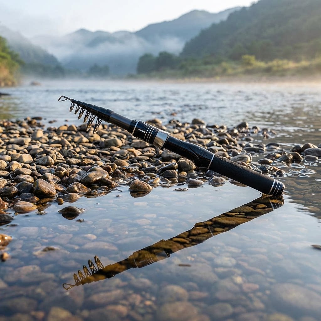超軽量伸縮式カーボン釣り竿 セラミックガイドリング付き 速い - Fishing Rod Travel のレビューと価格