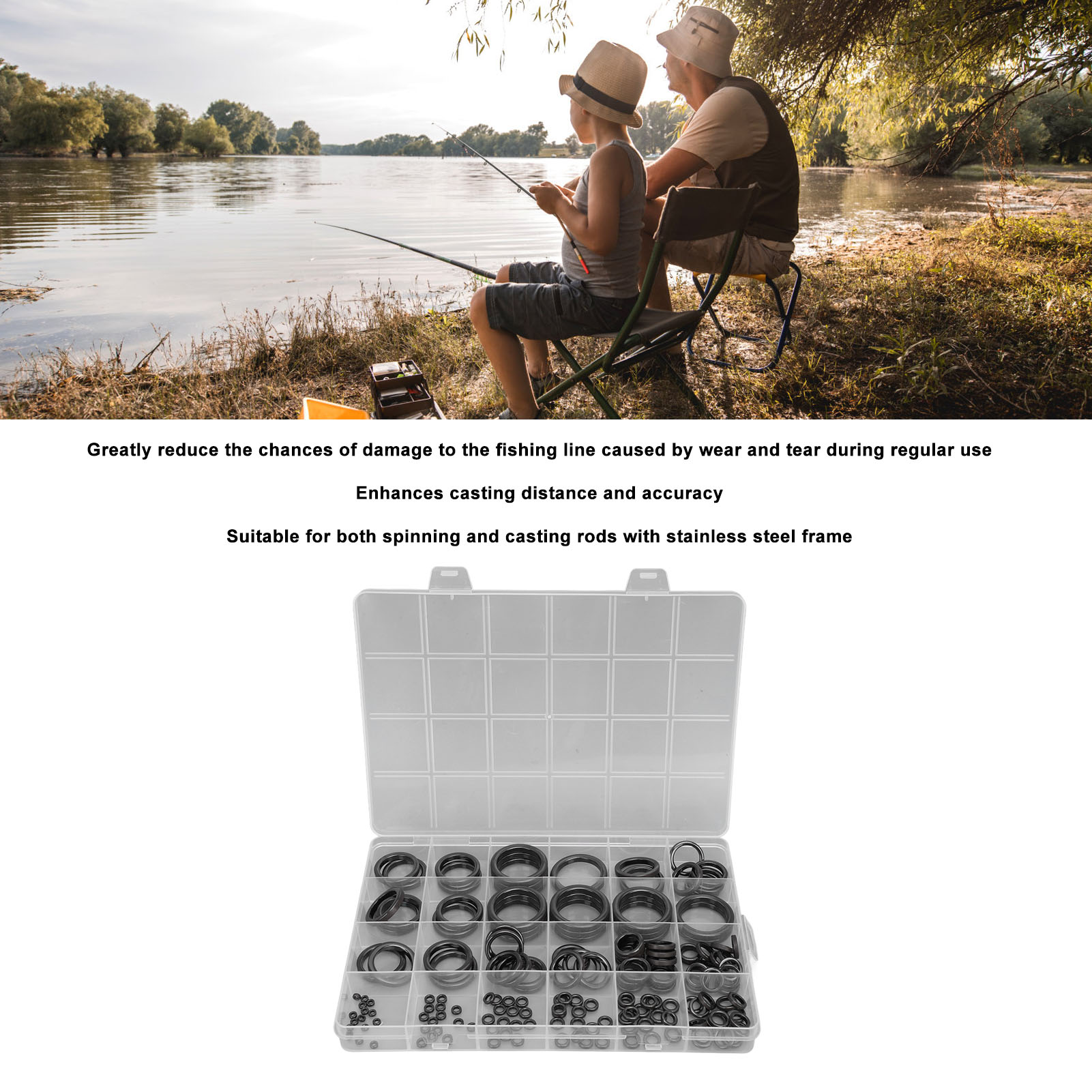 釣り竿ガイド修理キット 釣り竿アイレットガイドリング 釣り竿 - Fishing Rod Building Kit のレビューと価格