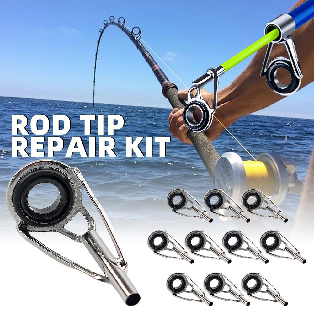 ロッドティップ修理キット 10個入り 釣り竿ティップ交換セッ - Fishing Rod Guide Replacement のレビューと価格