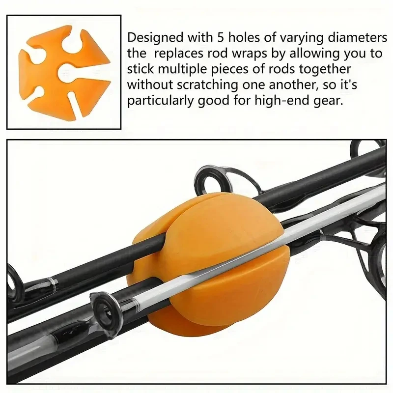 2 個ロッドボール保持クリップロッドホルダー保護カバーロッド - Fishing Rod Case のレビューと価格