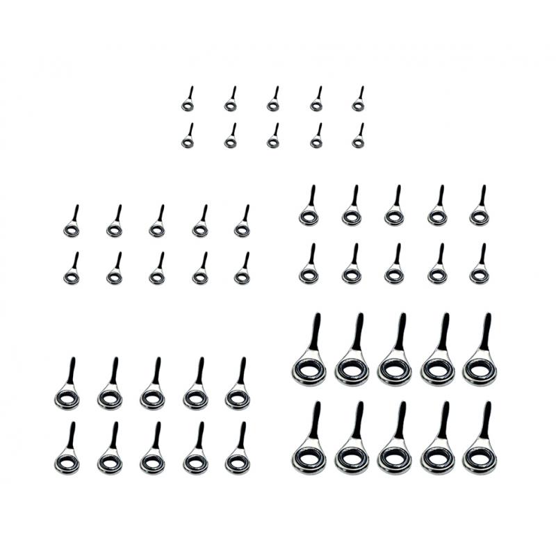 伸縮式釣り竿ガイド10個セット 釣り糸ガイドアイセット チッ - Fishing Rod Guide Replacement のレビューと価格