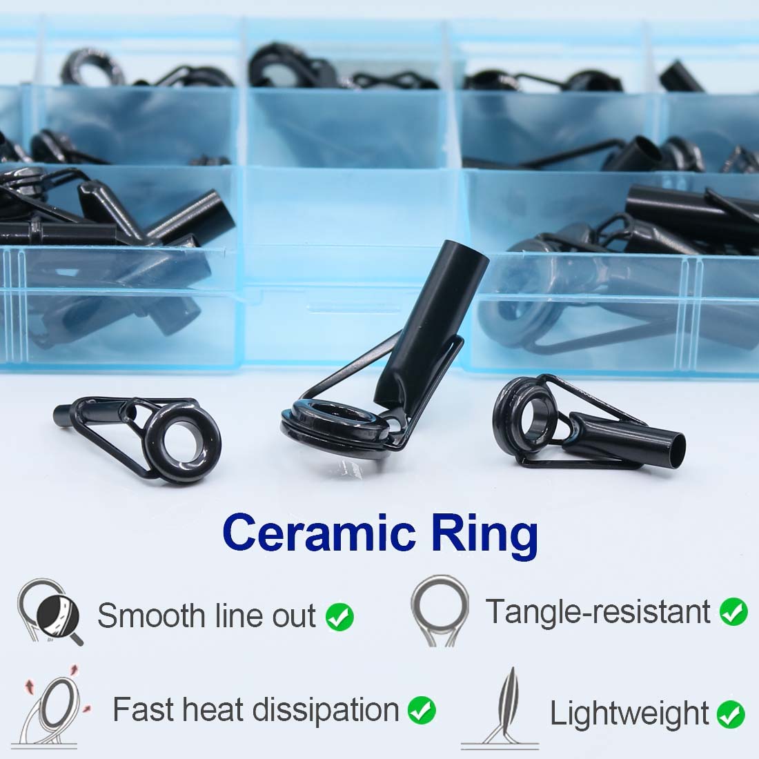 ステンレス鋼フレームのセラミックリング,スピニング構造の交換 - Fishing Rod Tip Replacement のレビューと価格