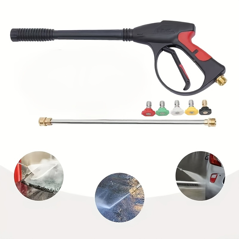 ポータブル高圧洗車ガン、調節可能な延長ロッド付き、家庭用水道 - Fishing Rod Travel のレビューと価格