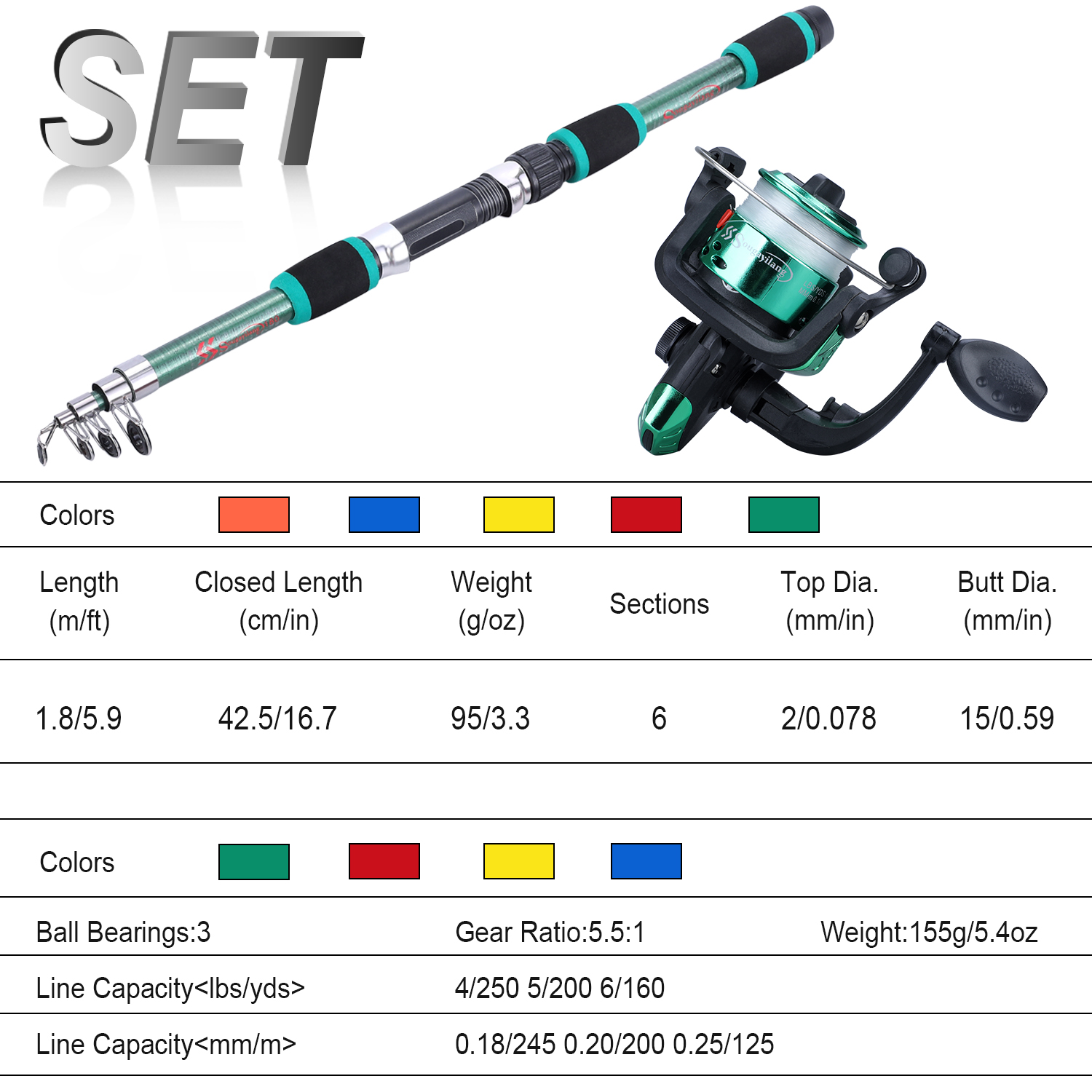 Sougayilang-子供用の完全な釣り竿セット,伸縮式釣 - Fishing Rod Combo のレビューと価格