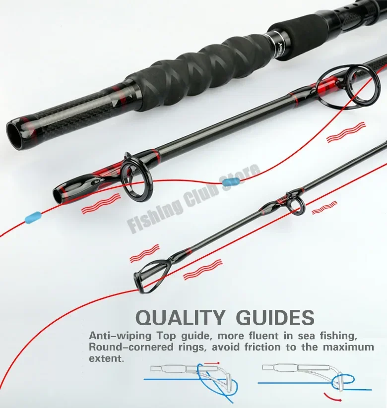 1.8m 2.1m 2.4m 高品質ボート海水40Tカーボン - Fishing Rod Surf のレビューと価格